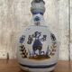 Ancienne bouteille grès gris décor bretagne + bouchon liège vintage