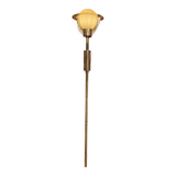 American glass and metal floor lamp 200 cm, 1950s design.