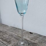 Collectible irregular blown stemmed glass