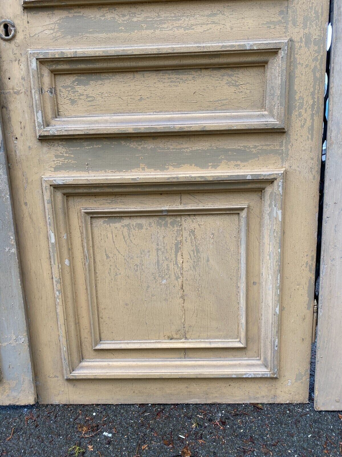 Suite of three single-sided doors in solid fir XIX century