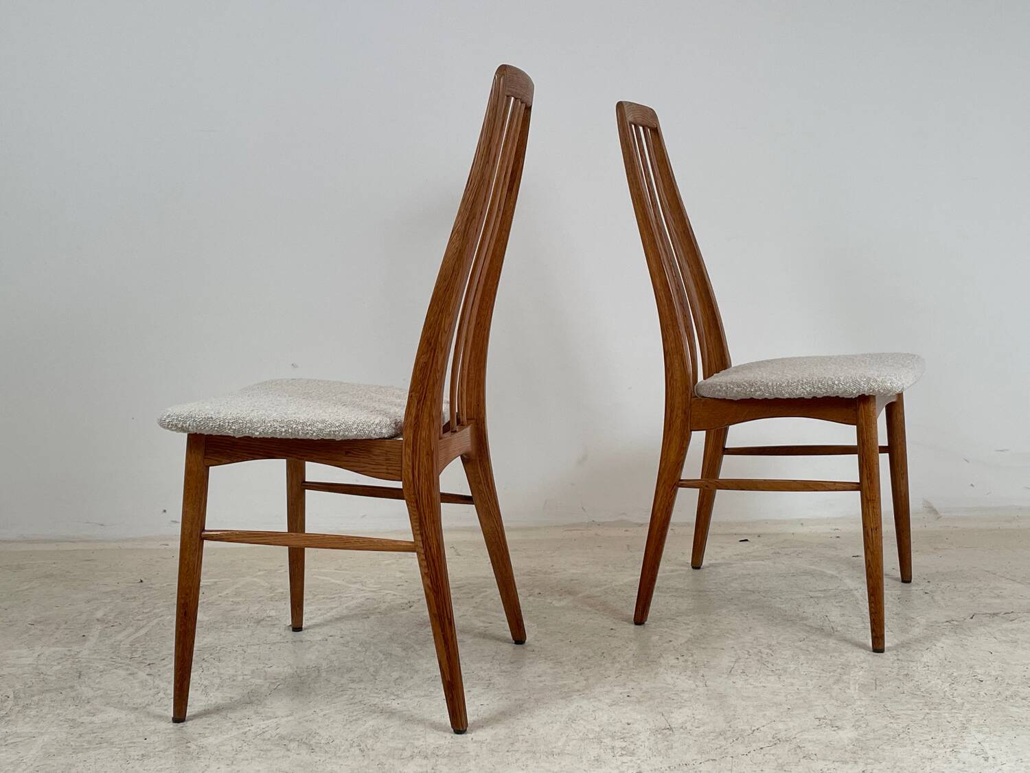 2 chaises en chêne Eva par Niels Koefoed 1960