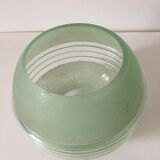 Art-Deco green granite glass globe