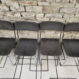 Lot de quatre chaises traîneaux   1970 vintage