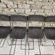 Set of four vintage 1970 sled chairs