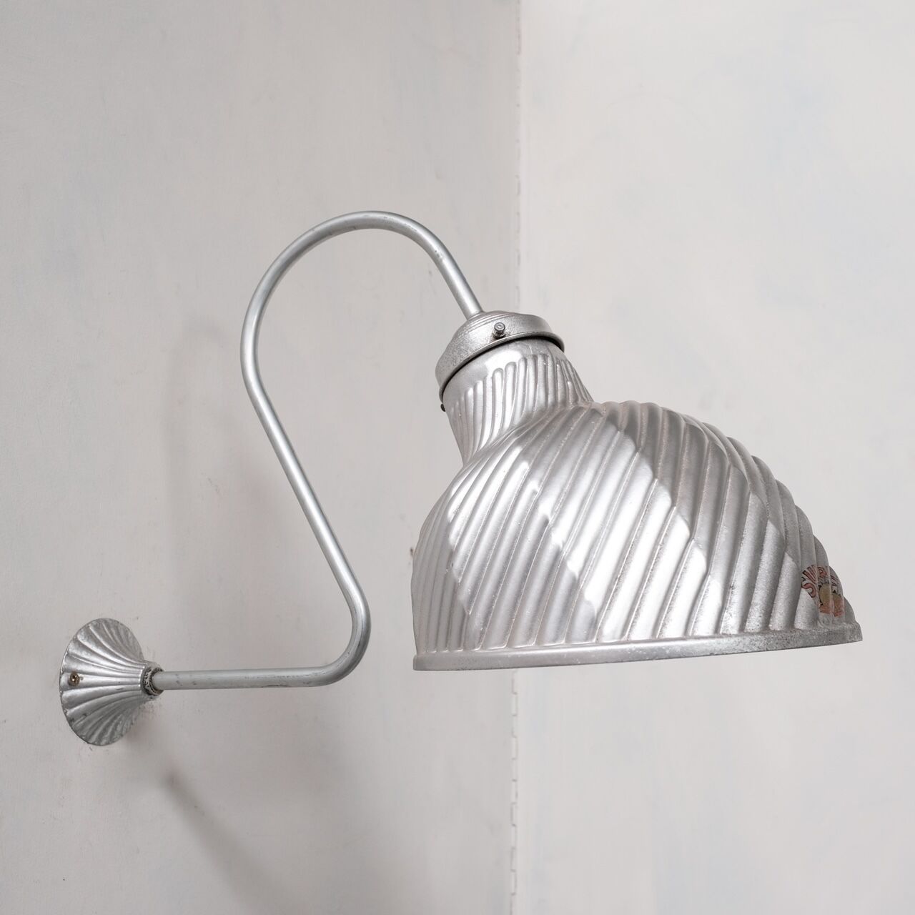 Pair of antique mercury glass silver wall lights