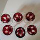6 gothic red wine glasses
