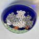 Millefiori Murano parchment paperweight signed