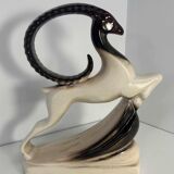 Large ceramic ram in Art Deco style by One Royal Art Art Brown and Whiting, 1960