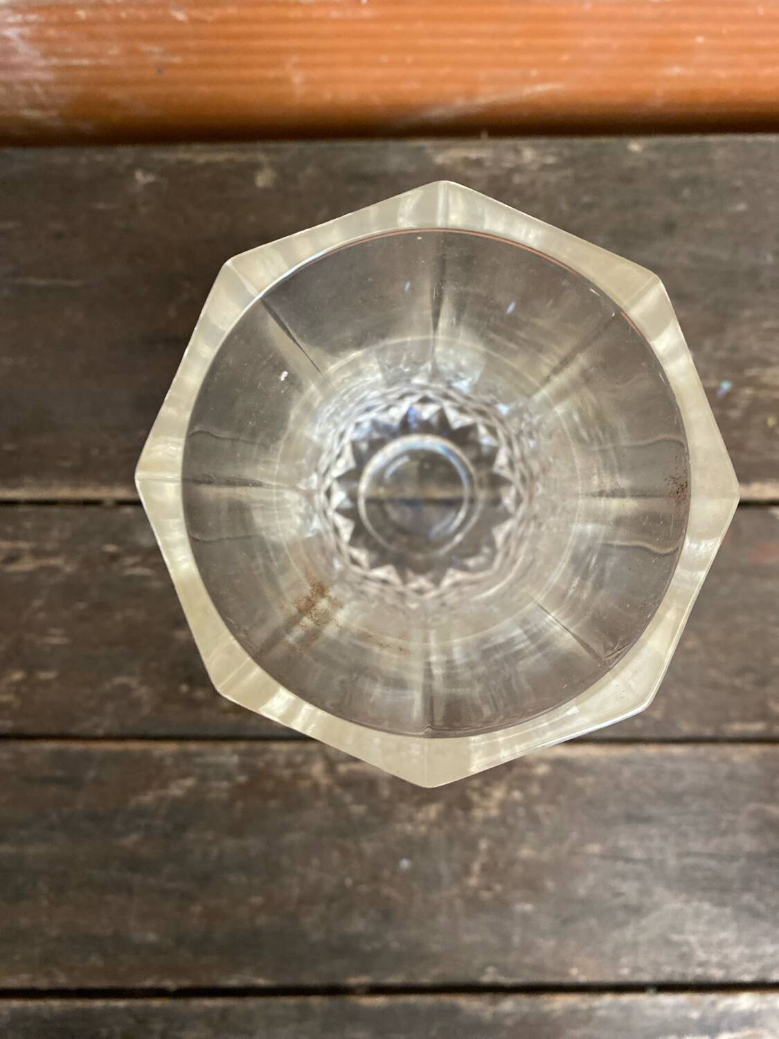 Ancient crystal d'arques vase model longchamp médicis moulded glass vintage