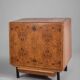 Vintage Czech Burr Walnut Bar Cabinet 1950s