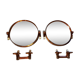 Ensemble 2 miroirs et 2 porte manteau année 70