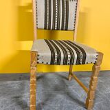 Danish vintage set of 6 oakwood dining chairs
