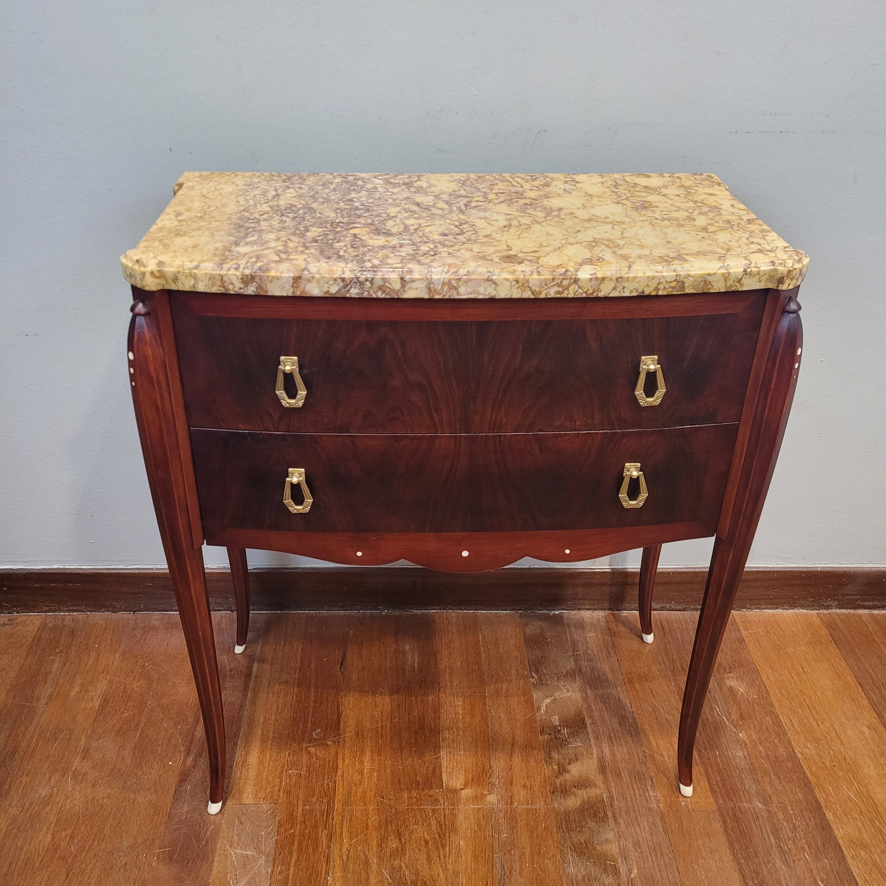 Art Deco dresser, siguiendo JE Ruhlmann, wood and colors, 40's - France