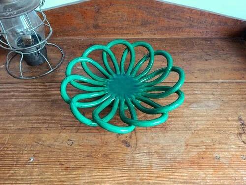 Bowl / Fruit bowl - Accolay ceramic - emerald green - vintage 1960s