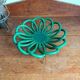 Bowl / Fruit bowl - Accolay ceramic - emerald green - vintage 1960s