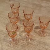 Set of 6 Luminarc Rosaline liqueur/port glasses