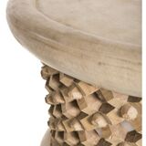 Set of 2 wooden bamiléké stools coffee tables