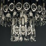 Classic glass chandelier from the mid-century by Gaetano Sciolari, Italy, 1970s.