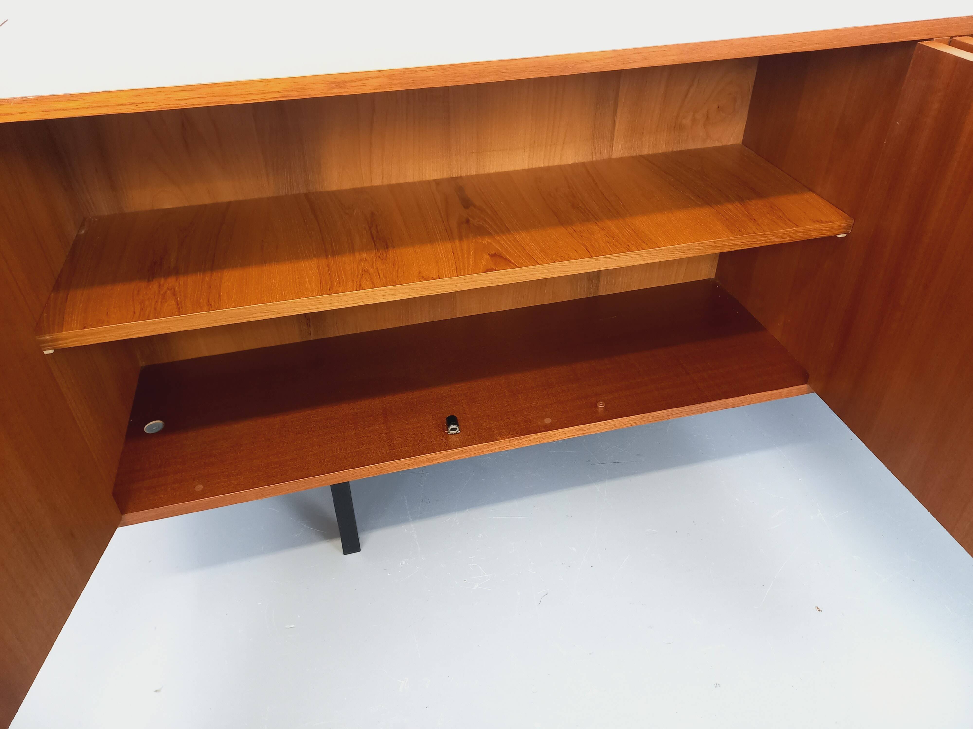 Vintage Scandinavian modernist style teak sideboard storage unit