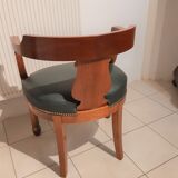 Empire office armchair with column feet