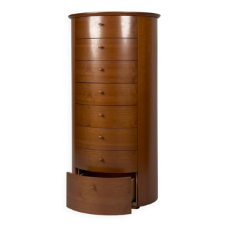 Commode italienne moderne en merisier, années 1970