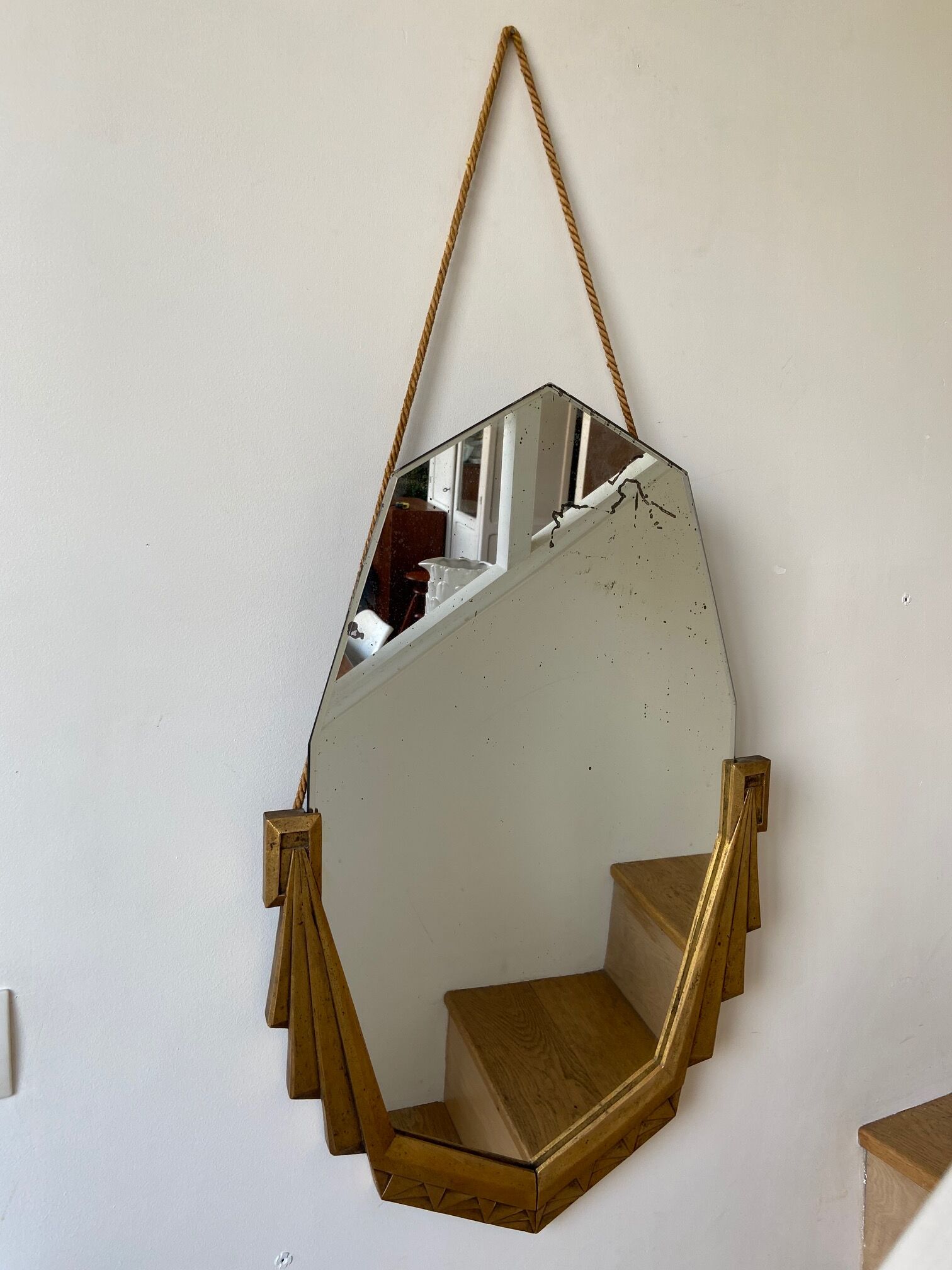 Mercury mirror bevelled 77 x 48 cm