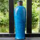 High vase turquoise bottle of Nils Khaler. Denmark 1965