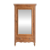 Antique walnut bonnetière with bevelled mirror.