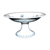 Coupe sur pied, compotier u&c Sarreguemines, service "Flore"