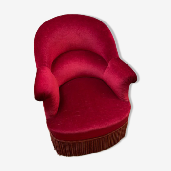 Fauteuil crapaud en velours