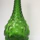 Glassware or green Italian bottle with big bubble 1950