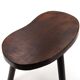 Wooden tripod bedside or occasional table, bean-shaped top.