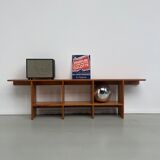 Pair of modernist pine wall shelves, circa 1970