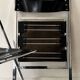 Set of 2 folding chairs in leather and chrome model Elios by Fontini & Geraci, Italy 1970