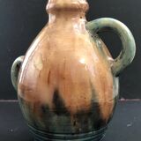 Vase with asymmetrical handles in Flemish stoneware, handcrafted