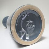 Blue blue grey glazed ceramic hyacinth vase design 70s - 80s