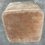 70s suede trunk pouf