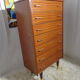 Commode chiffonnier vintage des années 60 sept tiroirs