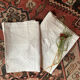 Pair of old cotton embroidered pillowcases with monograms.