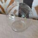 Round carafe in chiseled glass