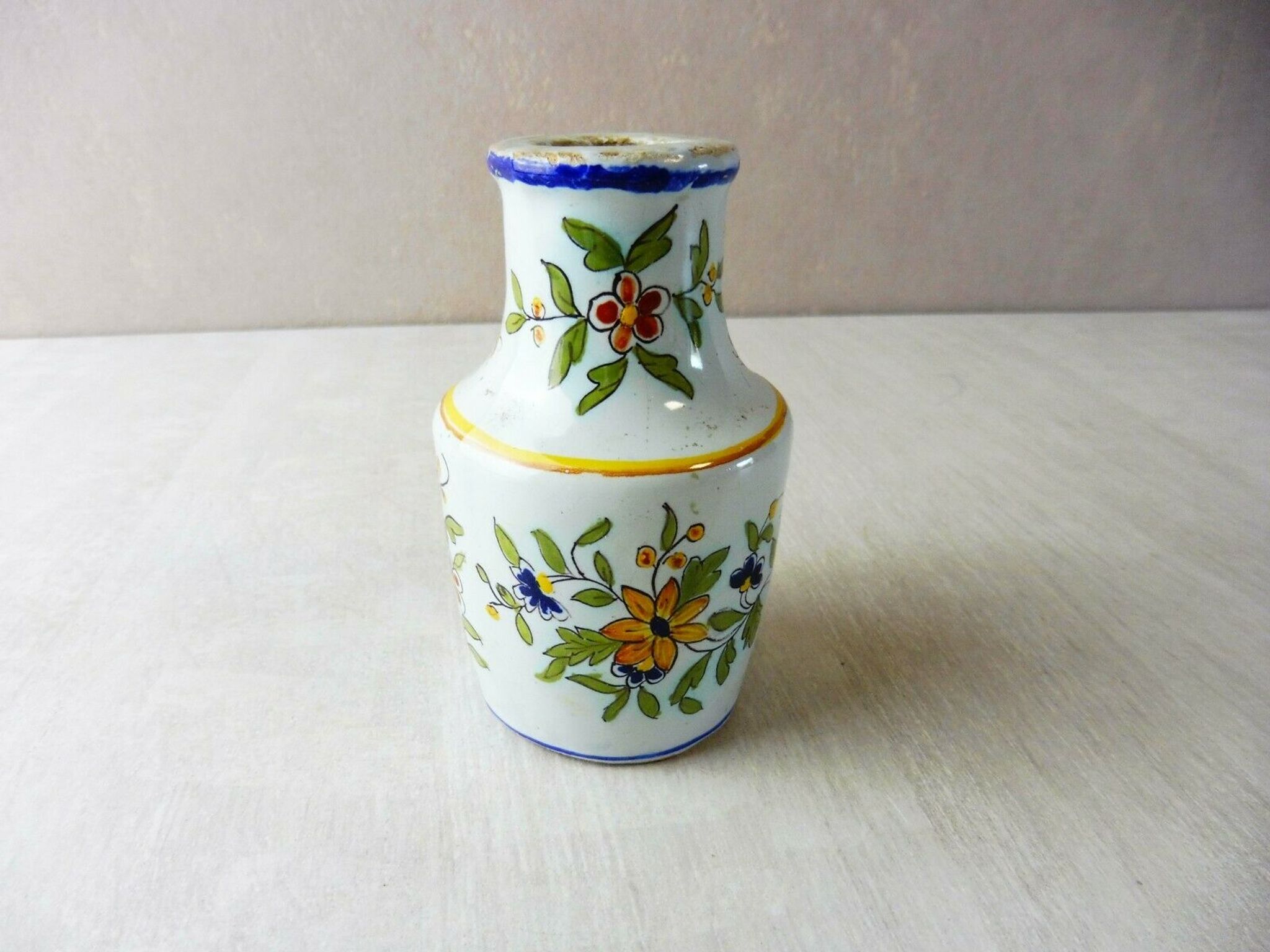 Ancien vase décor fleurs, Foumaintreaux Gabriel