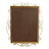 Miroir régence Hollywood métal doré facetté milieu du siècle 74cm