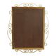 Hollywood regency mirror gold metal faceted mid-century 74cm