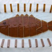 Plat à poisson en verre de Murano