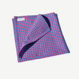 Napkin in blue & red gingham pattern
