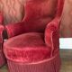 Paire de fauteuils crapaud velours