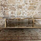 Mirrored glass coffee table from the 70s and 80s