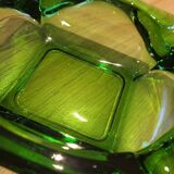 Cendrier en verre vert