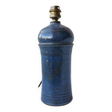 Blue stoneware lamp base