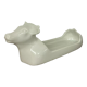 Beurrier en céramique blanche